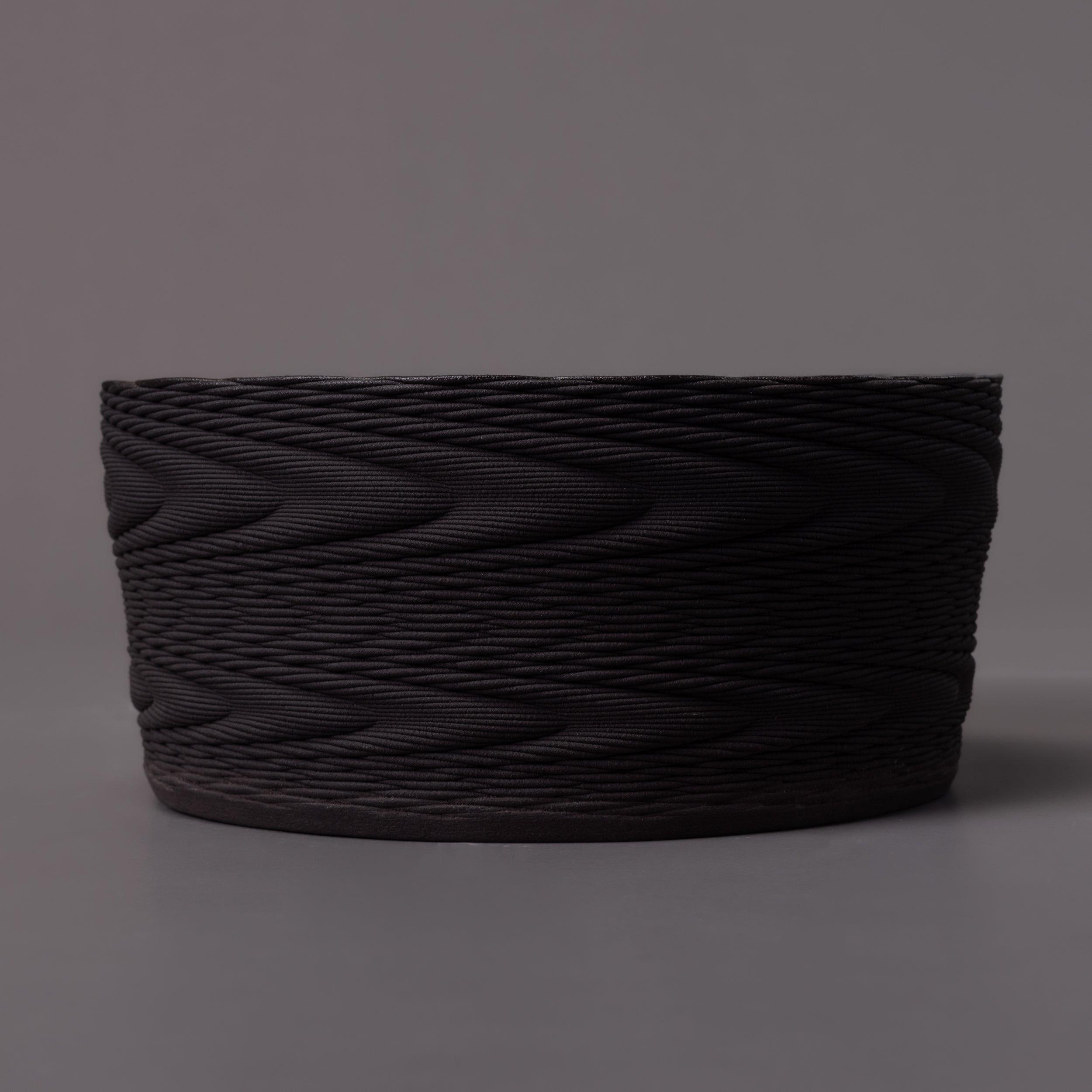 Wave sculpture – black clay, green glaze – BinaryCeramics, Athens