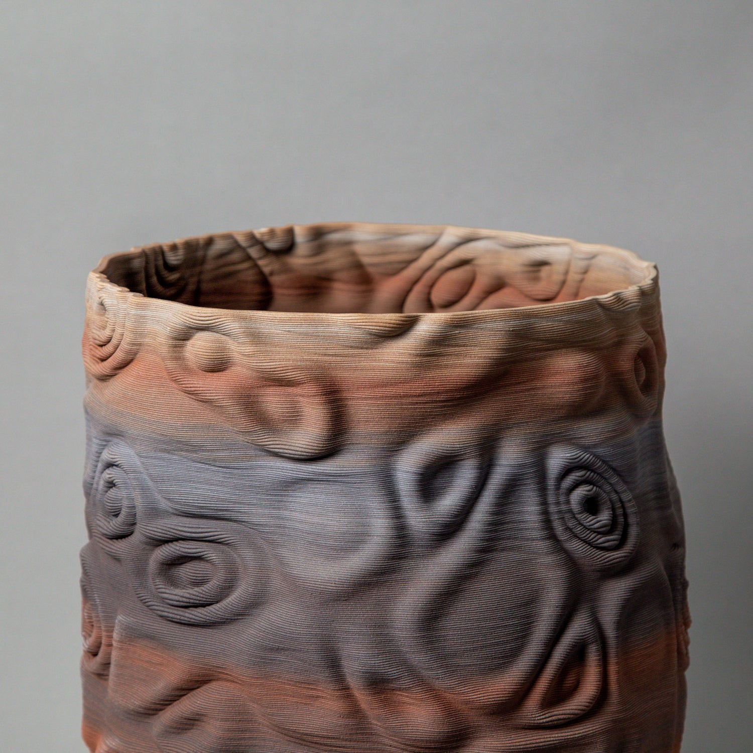 mixed clay santorini sculpture – algorithmic ceramic design