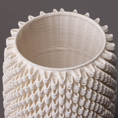 D-0110 - Dash Algorithmic Sculpture - White Porcelain - Big