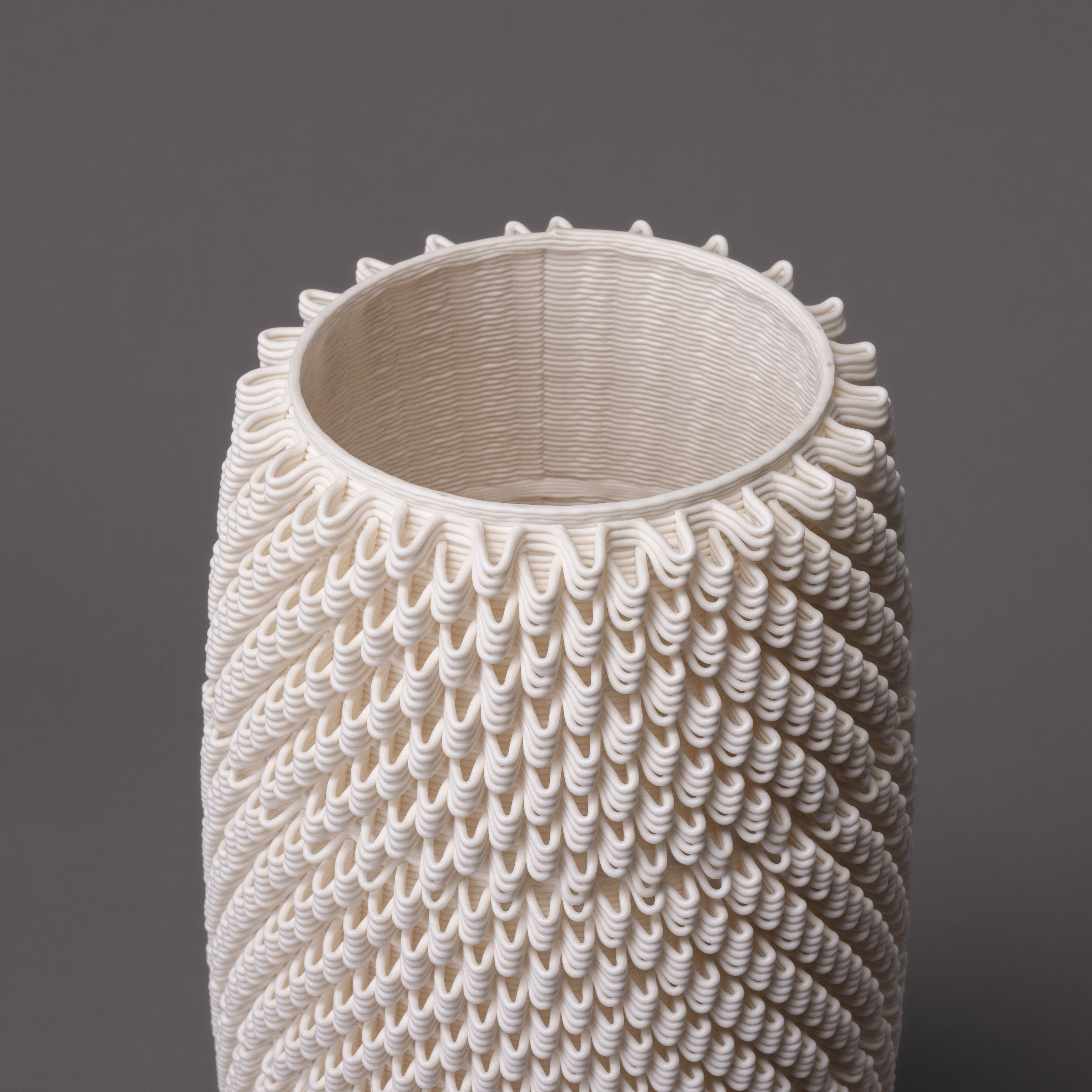 D-0110 - Dash Algorithmic Sculpture - White Porcelain - Big