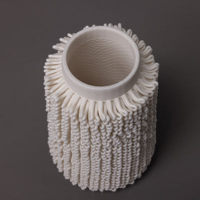Dash ceramic art – white porcelain – BinaryCeramics Greece