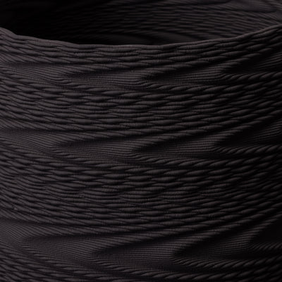 Wave sculpture – black clay – BinaryCeramics, Athens