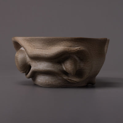 Santorini ceramic sculpture in ceramic, sand glaze – BinaryCeramics