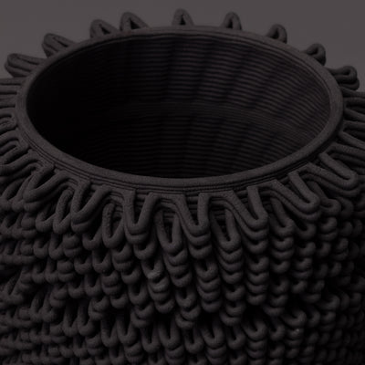 Dash ceramic art – black clay – BinaryCeramics Greece