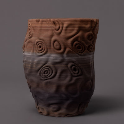 Santorini sculpture – mixed clay – BinaryCeramics, Athens