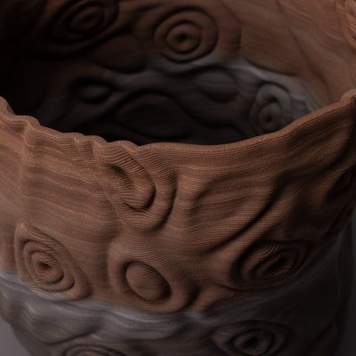 Santorini sculpture detail – mixed clay – BinaryCeramics