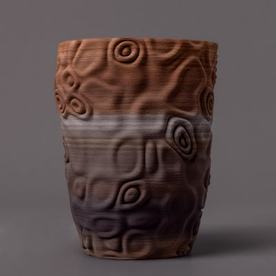 Algorithmic santorini ceramic sculpture – mixed clay