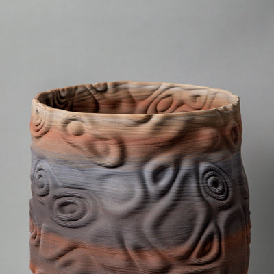 mixed clay santorini sculpture – algorithmic ceramic design