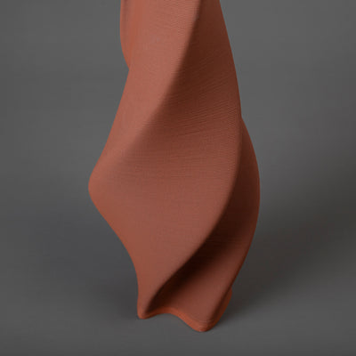 Tornado ceramic art – terracotta clay – BinaryCeramics Greece