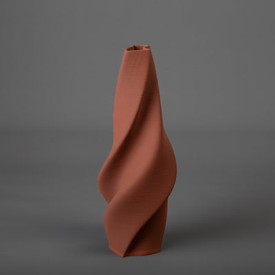 Tornado ceramic sculpture in terracotta clay – BinaryCeramics