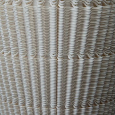 3D-printed dash sculpture in white porcelain – BinaryCeramics