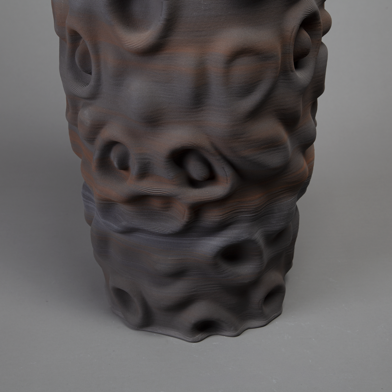 mixed clay santorini sculpture – algorithmic ceramic design