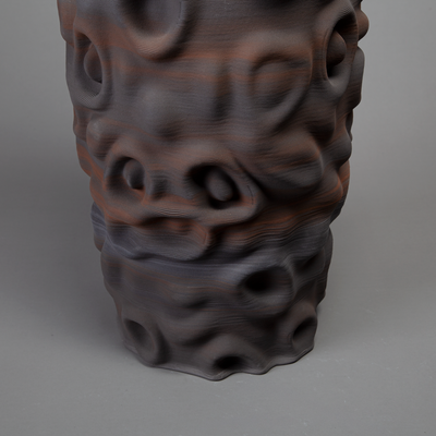 mixed clay santorini sculpture – algorithmic ceramic design