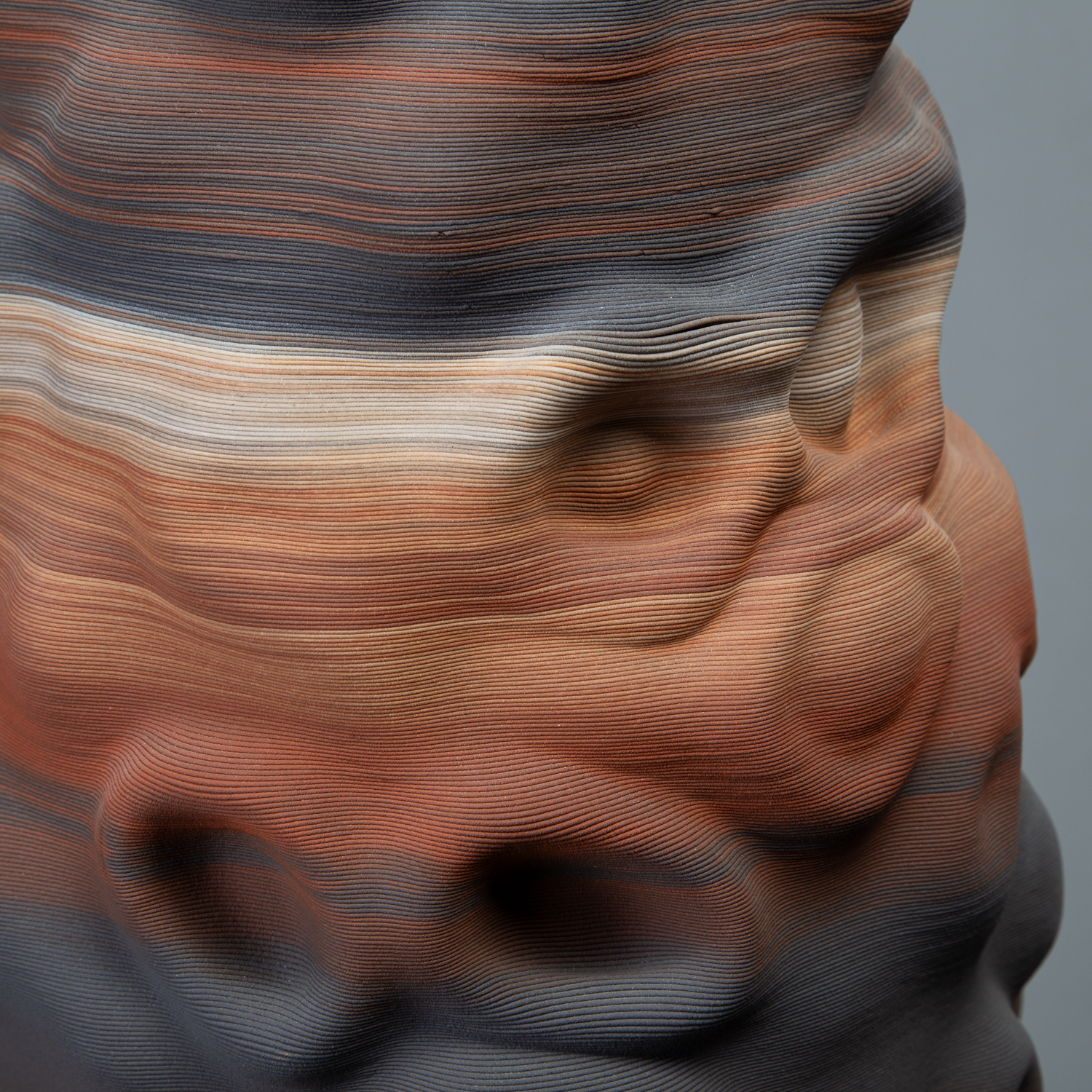 Santorini sculpture – mixed clay – BinaryCeramics, Athens