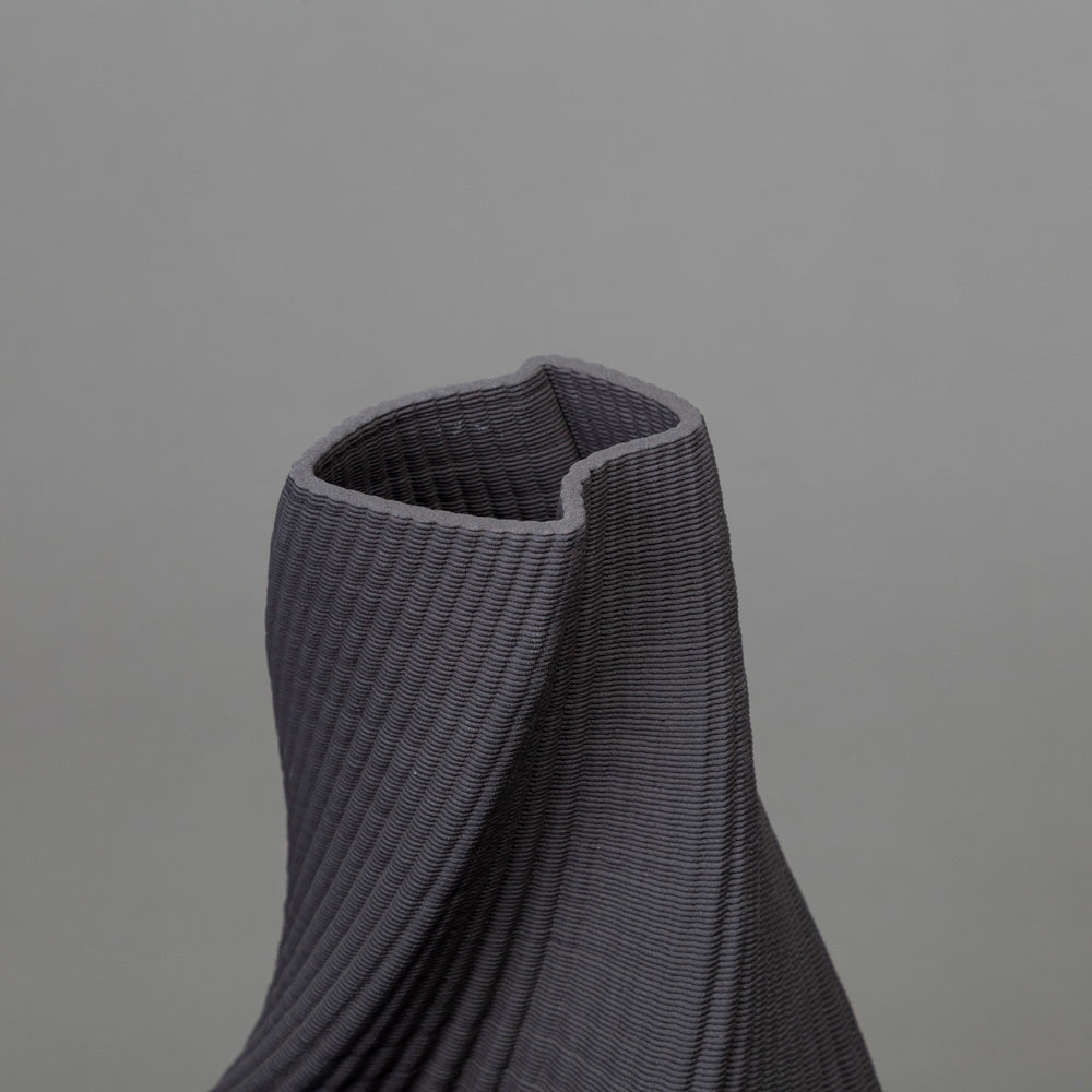 Tornado ceramic art – black clay – BinaryCeramics Greece